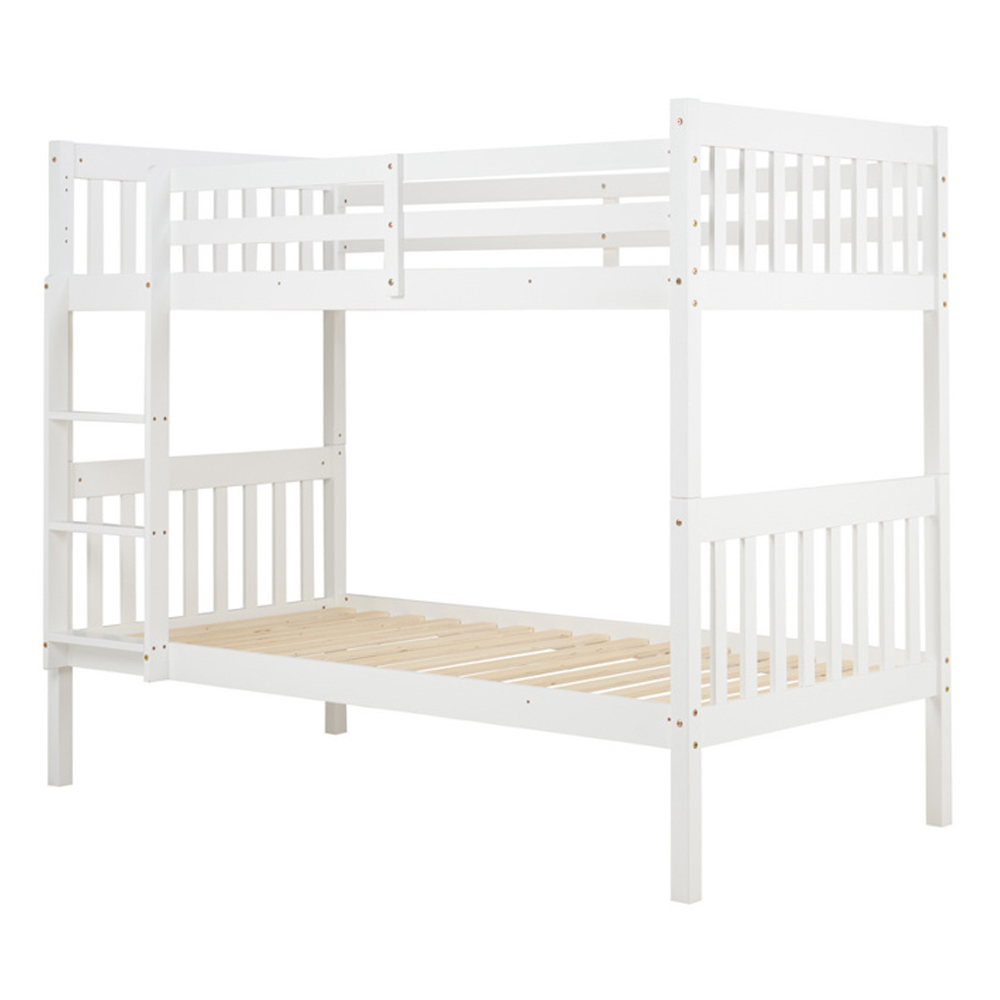 Bemidji Wooden Bunk Bed In White