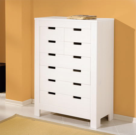 BEN Solid White Pine Chest of 8 Drawers BEN Solid White Pine Chest of 8 Drawers