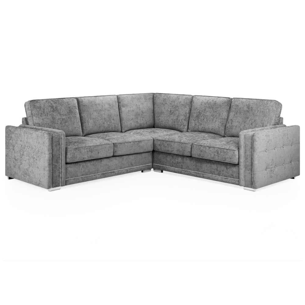 Benalto Fabric Corner Sofa In Charcoal