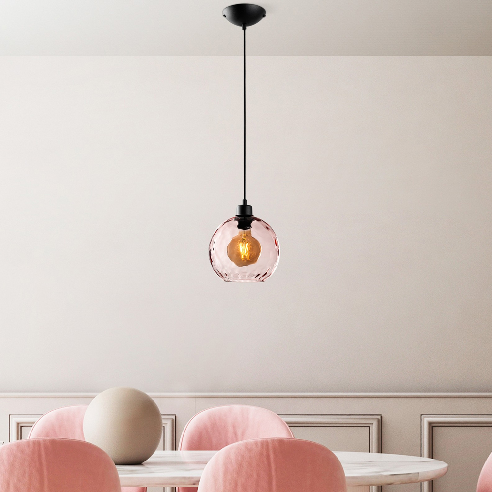Benek Metal Ceiling Pendant Light in Pink