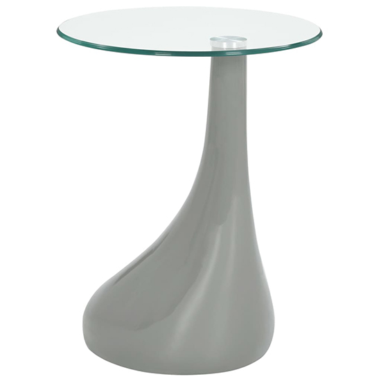 Benek Round Glass Coffee Table With High Gloss Grey Base_2