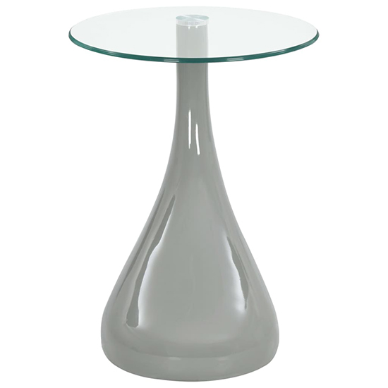 Benek Round Glass Coffee Table With High Gloss Grey Base_3