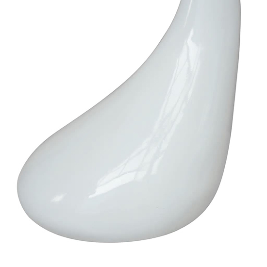 Benek Round Glass Coffee Table With High Gloss White Base