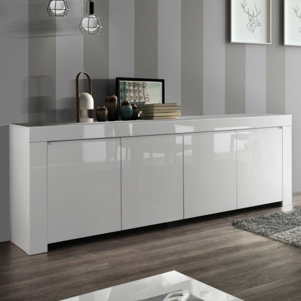 Read more about Benetti high gloss sideboard with 4 doors in white