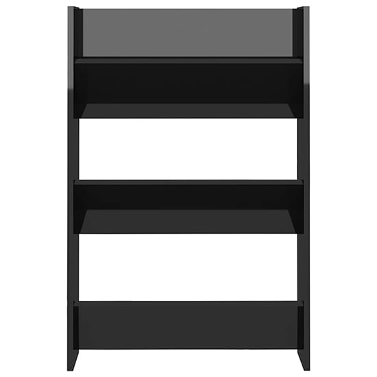 Benicia Wall High Gloss Shoe Cabinet With 3 Shelves In Black_3
