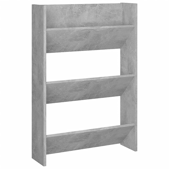 Benicia Wall Shoe Cabinet With 6 Shelves In Concrete Effect