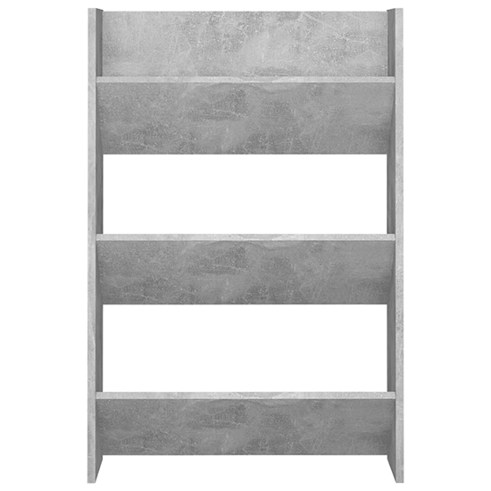 Benicia Wall Shoe Cabinet With 6 Shelves In Concrete Effect