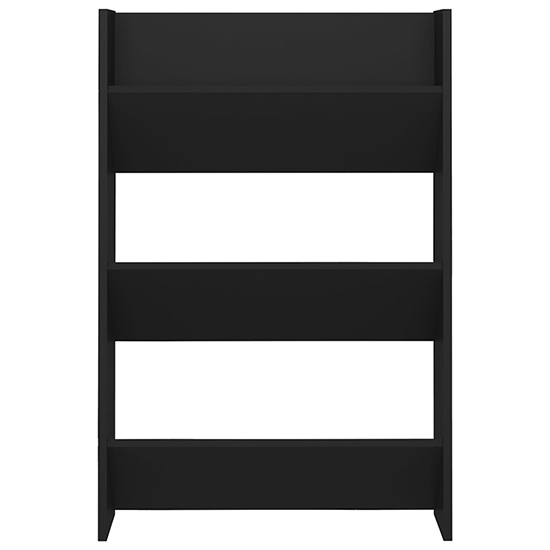 Benicia Wall Wooden Shoe Cabinet With 3 Shelves In Black_3
