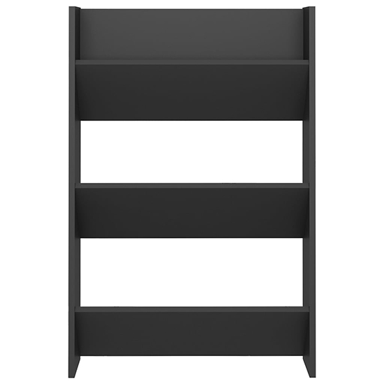 Benicia Wall Wooden Shoe Cabinet With 3 Shelves In Grey_3