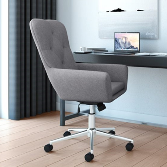 Photo of Brayden fabric home and office chair in grey