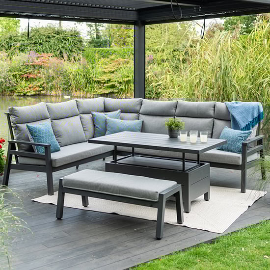 Read more about Benoit aluminium modular dining set with adjustable table