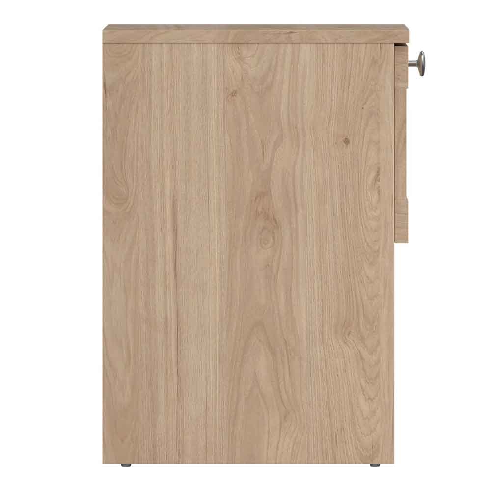 Bensalem Wooden Bedside Cabinet With 1 Drawer In Jackson Hickory
