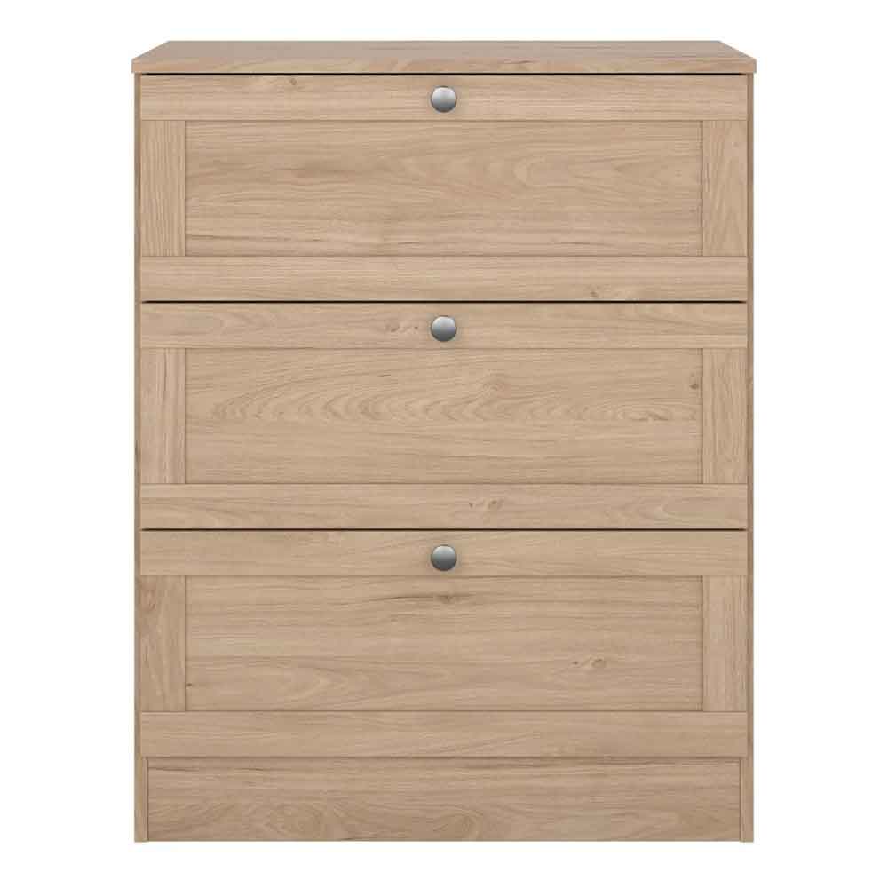 Bensalem Wooden Chest Of 3 Drawers In Jackson Hickory