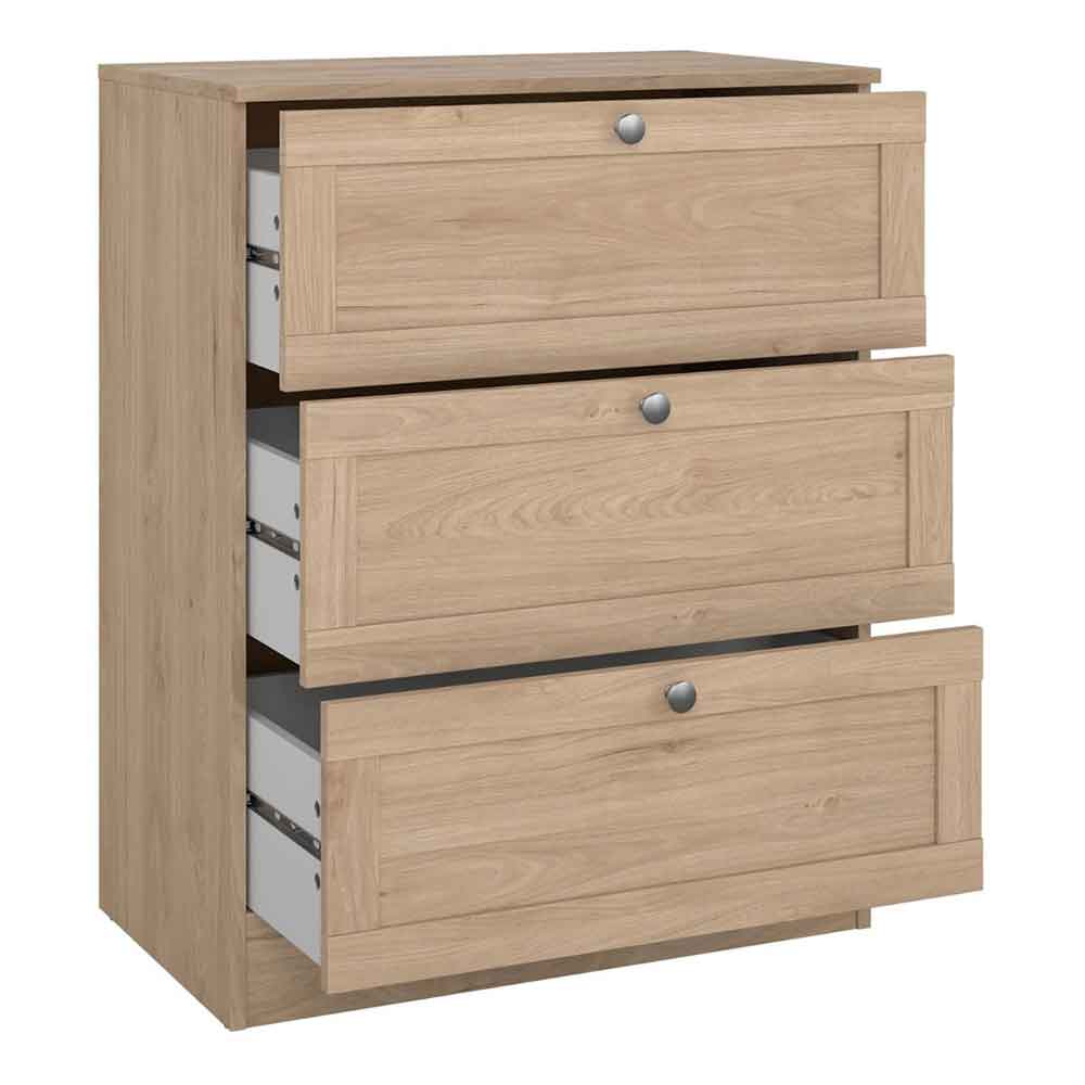 Bensalem Wooden Chest Of 3 Drawers In Jackson Hickory