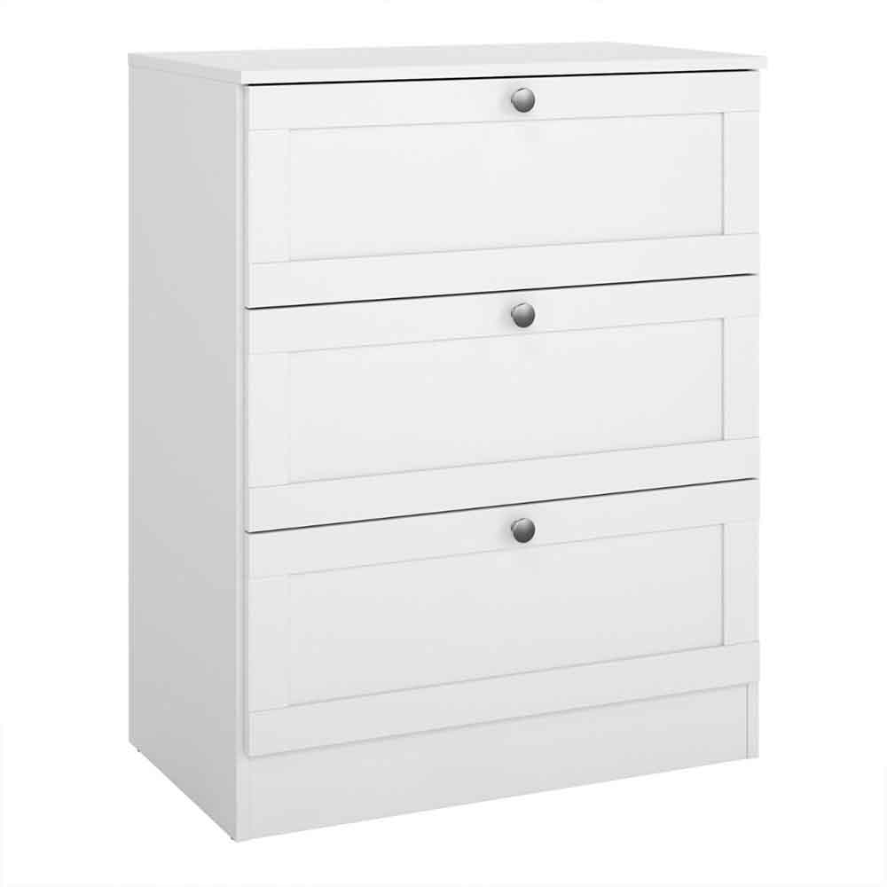 Bensalem Wooden Chest Of 3 Drawers In White