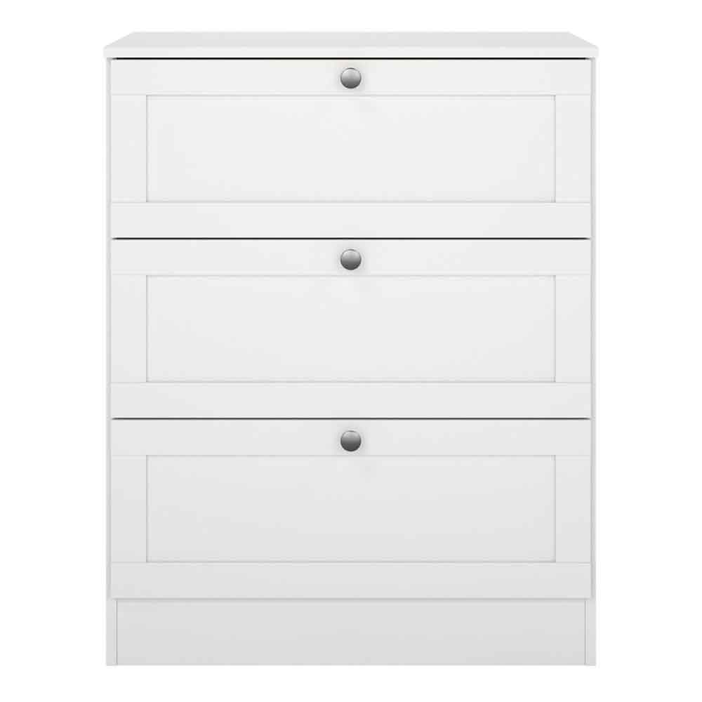 Bensalem Wooden Chest Of 3 Drawers In White