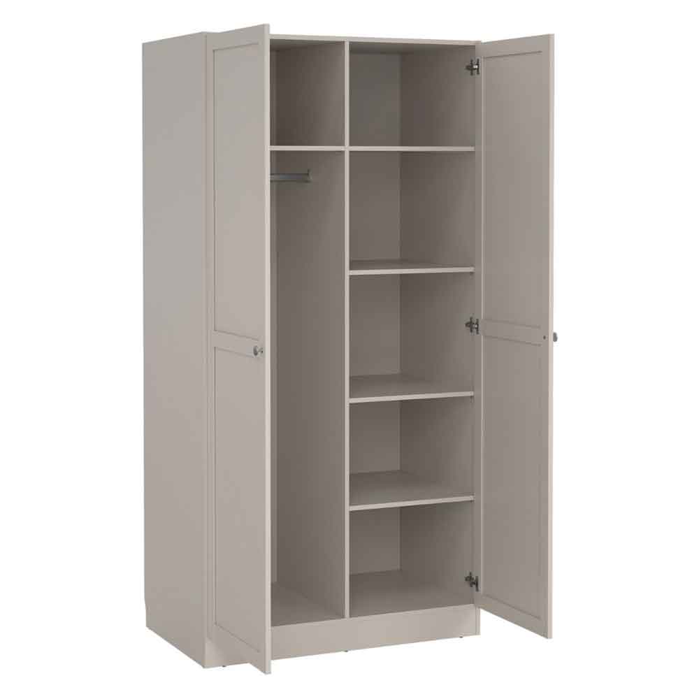 Bensalem Wooden Wardrobe with 2 Doors in Cashmere
