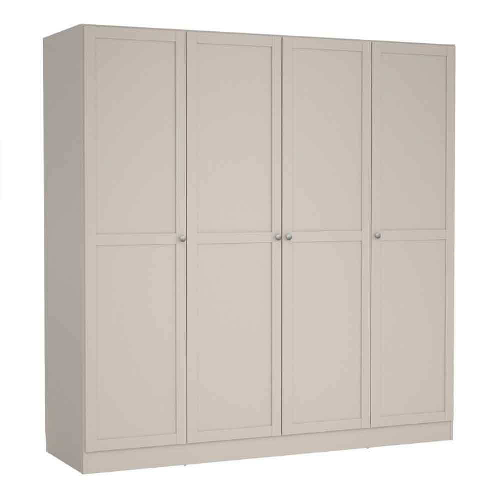 Bensalem Wooden Wardrobe with 4 Doors in Cashmere