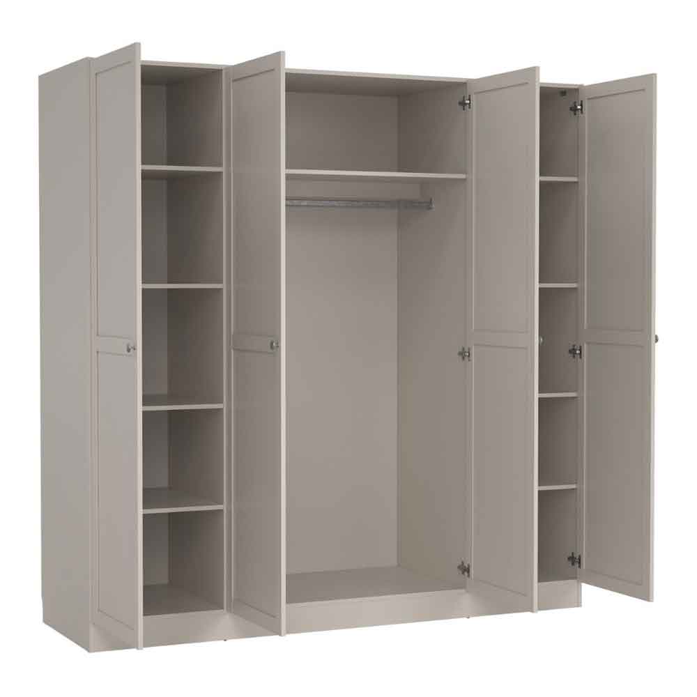Bensalem Wooden Wardrobe with 4 Doors in Cashmere