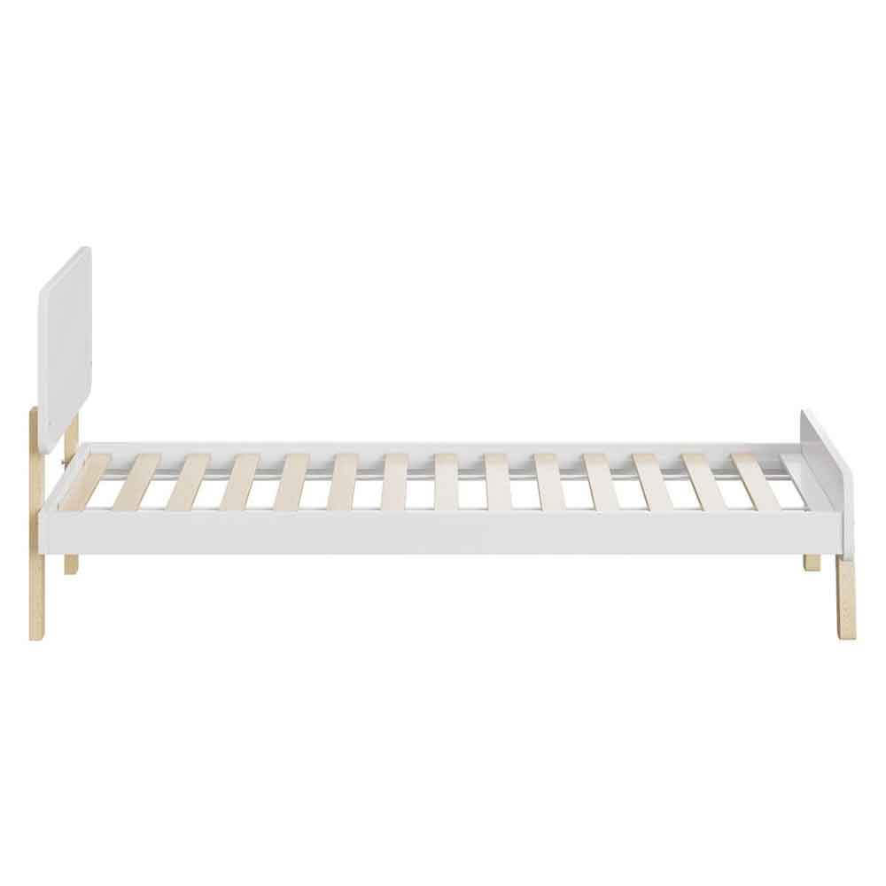 Benson Wooden Single Bed In White