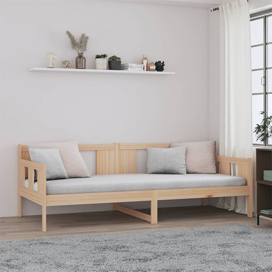 bente solid pinewood single day bed in natural