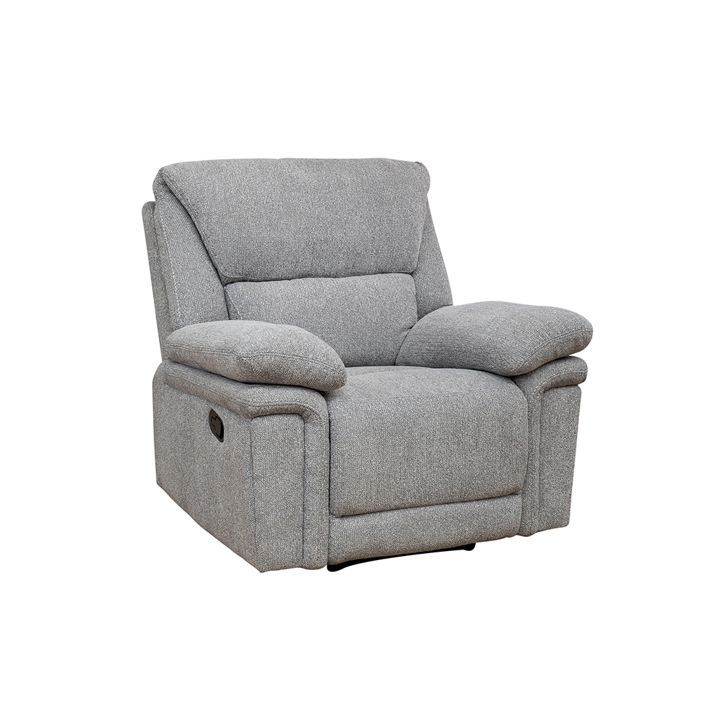 Bentley Fabric Manual Recliner Sofa Suite in Grey