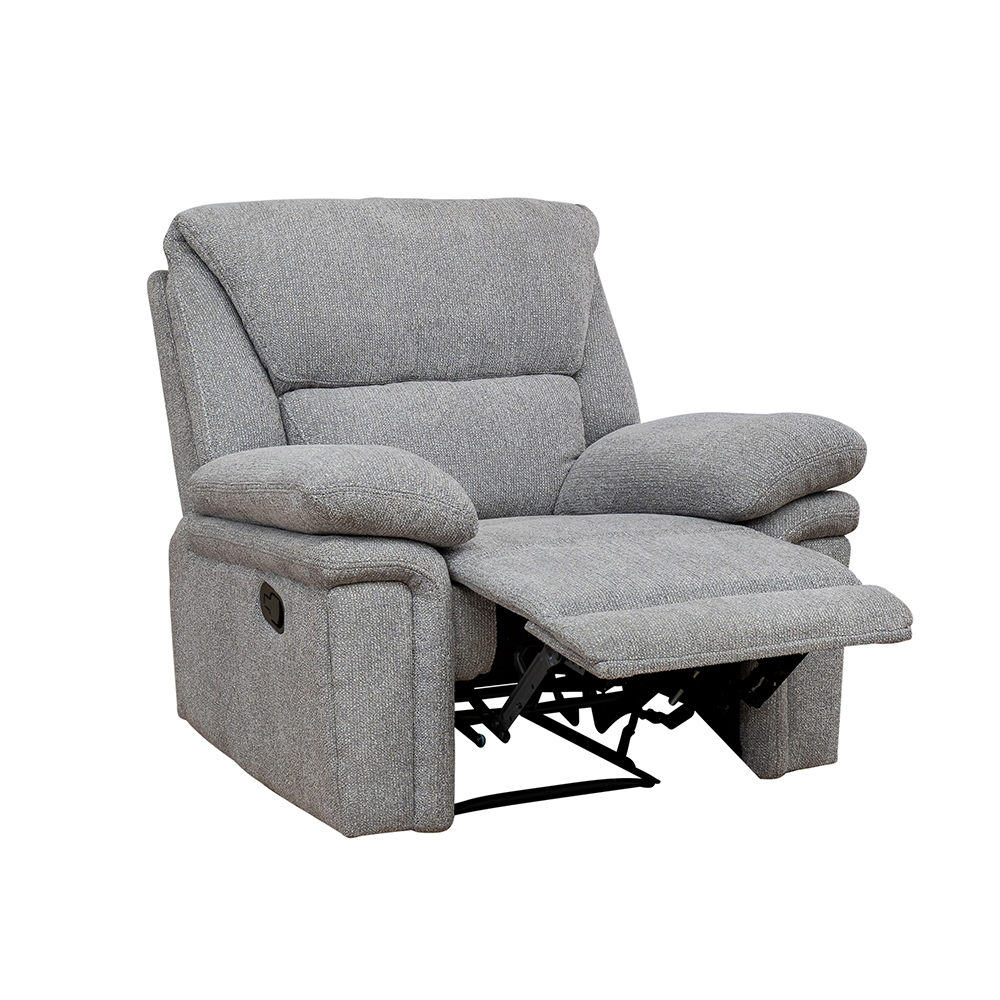 Bentley Fabric Manual Recliner Sofa Suite in Grey