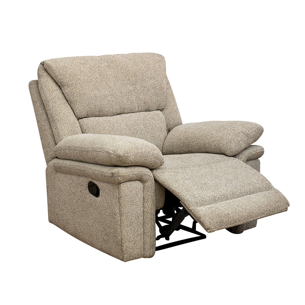 Bentley Fabric Manual Recliner Sofa Suite in Natural