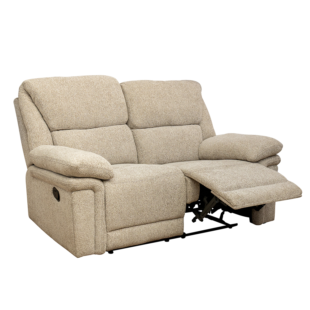 Bentley Fabric Manual Recliner Sofa Suite in Natural