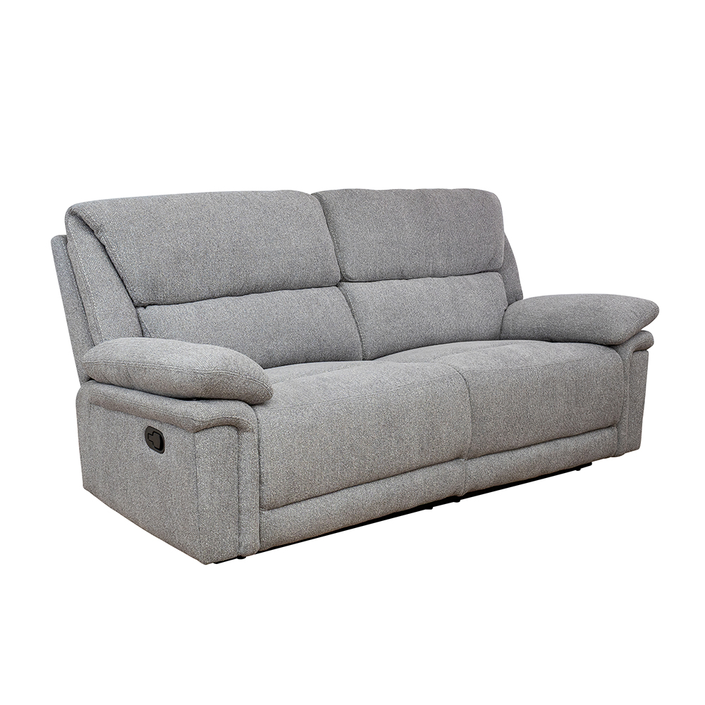 Bentley Fabric Manual Recliner Sofa Suite in Grey