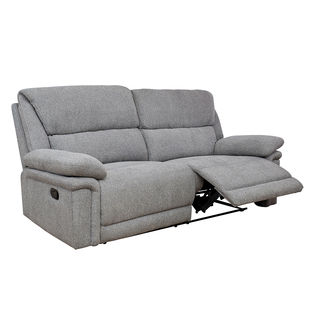 Bentley Fabric Manual Recliner Sofa Suite in Grey