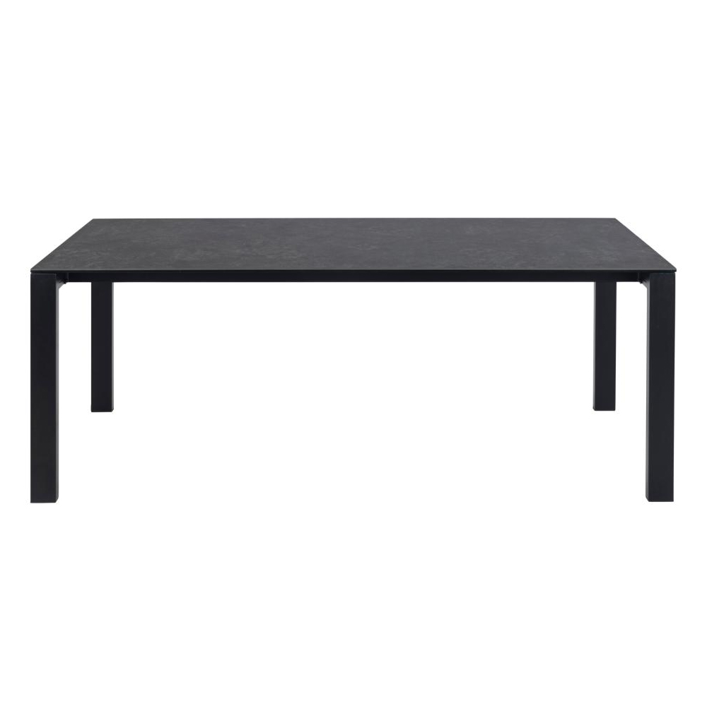 Benton Ceramic Rectangular Dining Table In Black