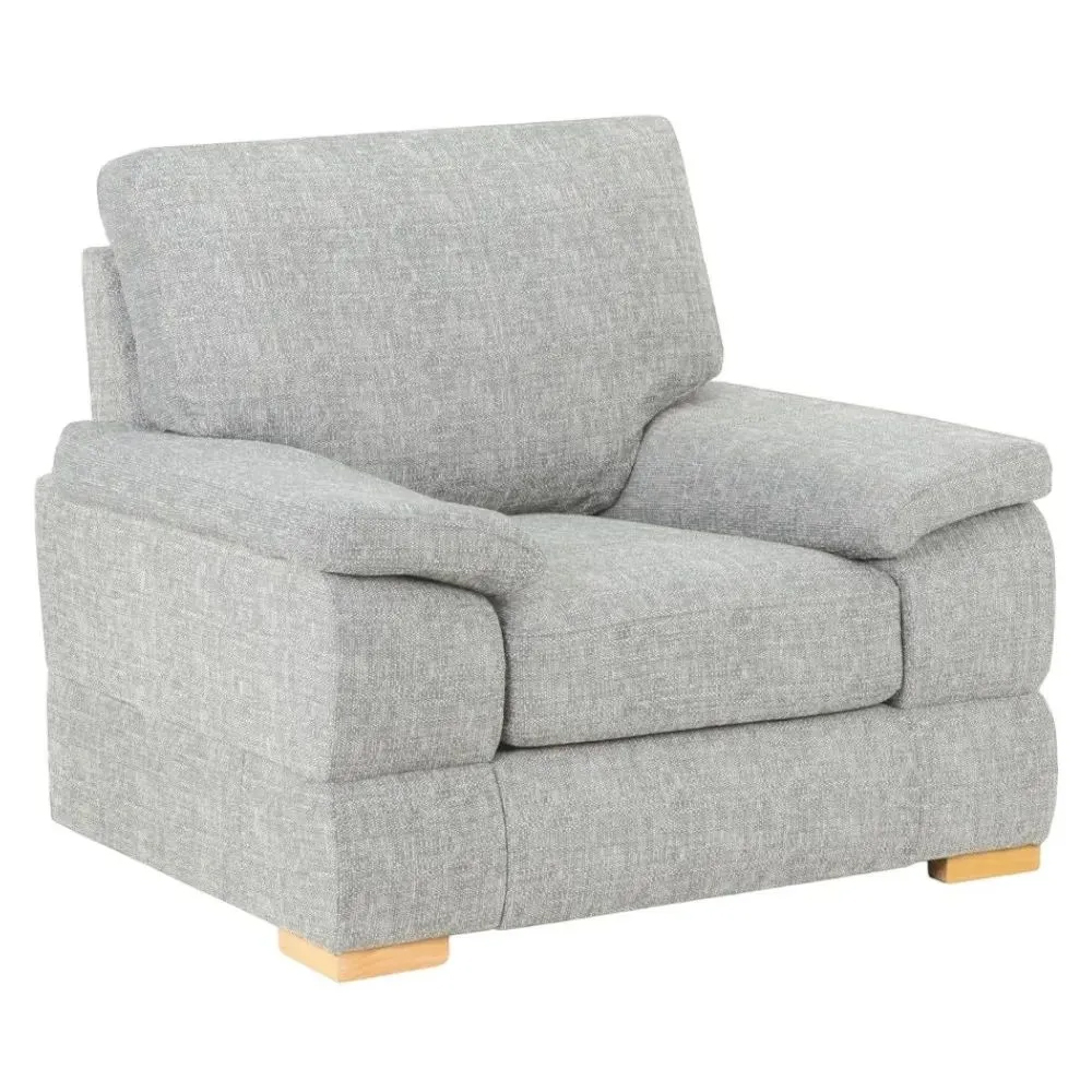 Read more about Benton fabric 1 seater sofa in silver