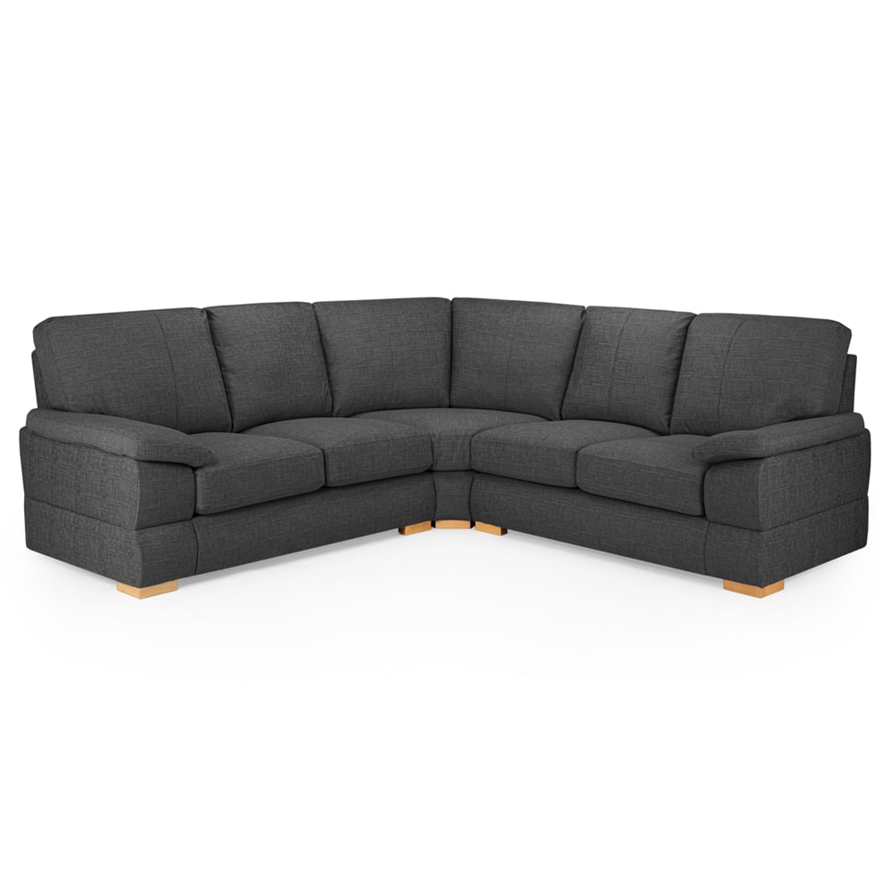 Benton Fabric Large Corner Sofa In Slate