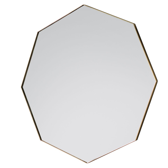 Benton Octagon Wall Mirror With Champagne Metal Frame