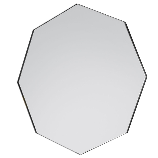 Benton Octagon Wall Mirror With Silver Metal Frame