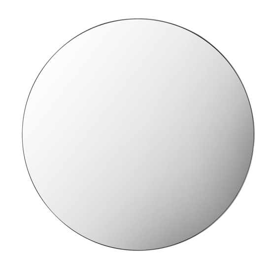 Benton Round Wall Mirror With Silver Metal Frame