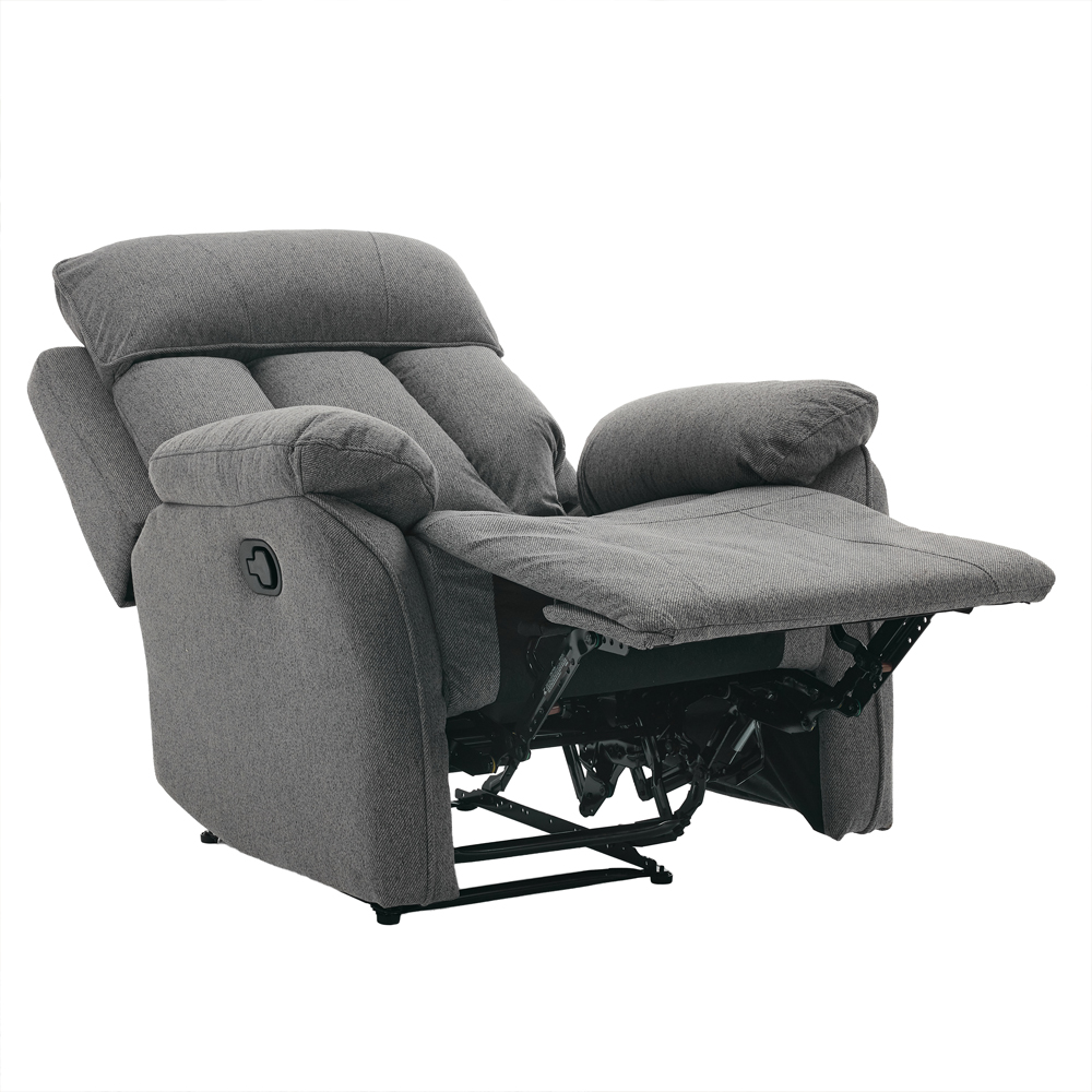 Benvro Fabric Recliner 3+1+1 Seater Sofa Set in Grey