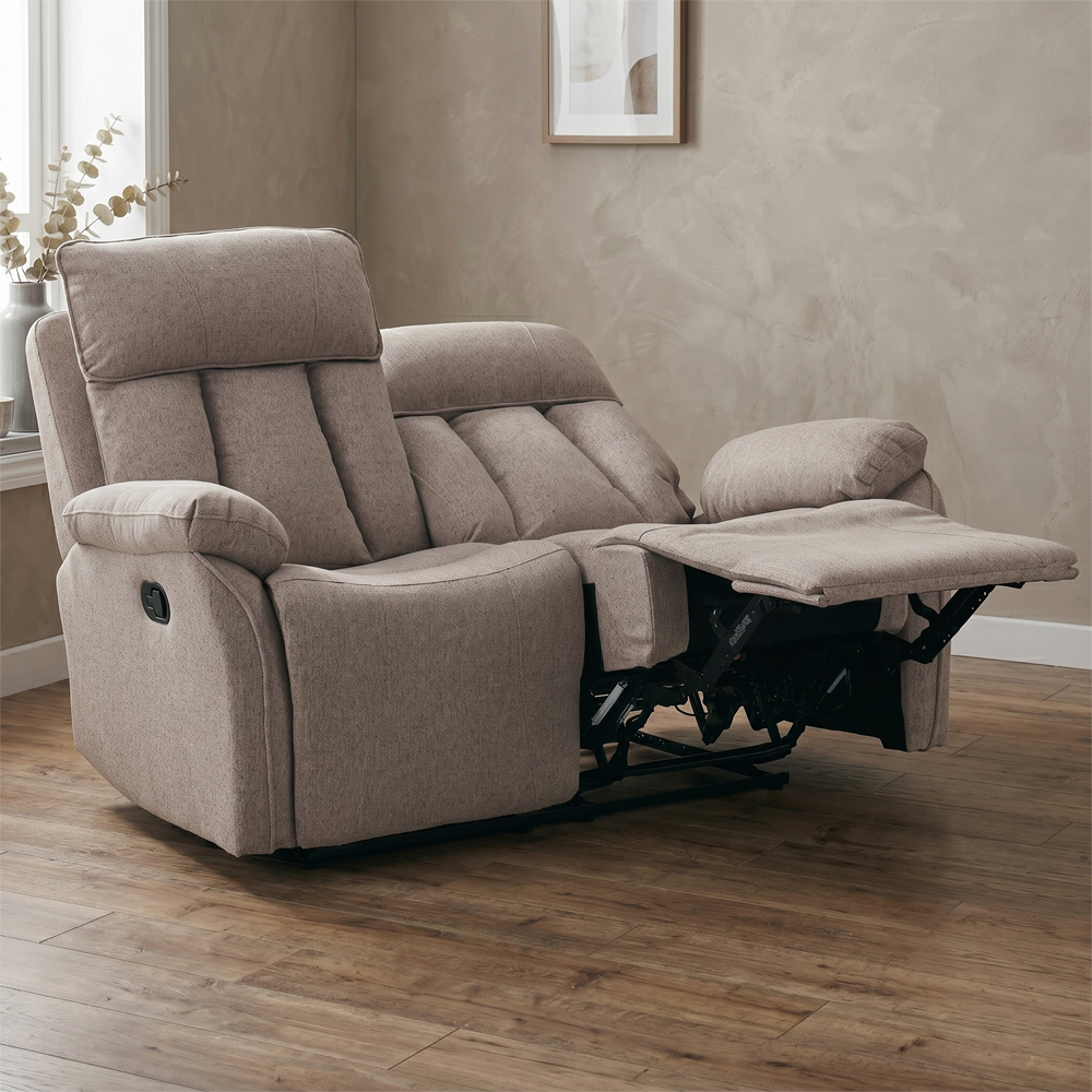 Benvro Fabric Recliner Sofa Suite in Oatmeal