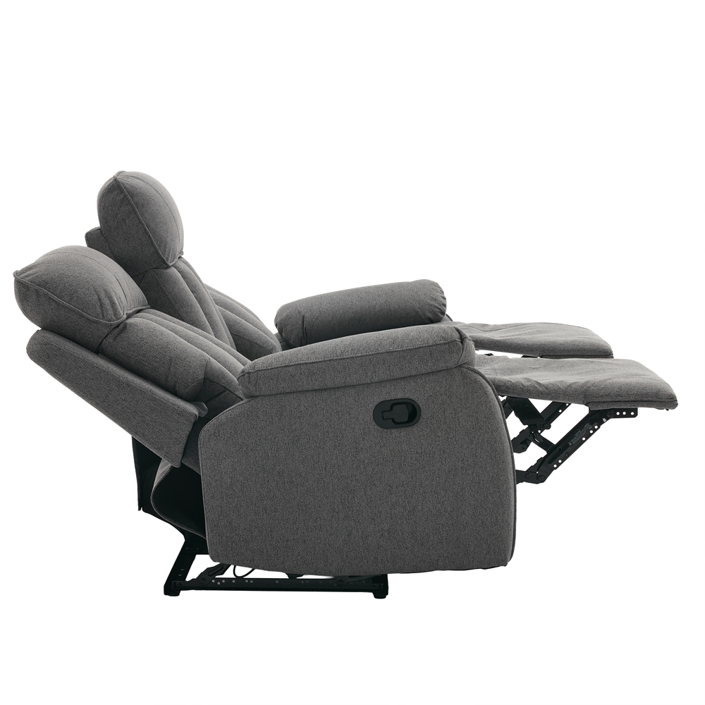 Benvro Fabric Recliner 3+1+1 Seater Sofa Set in Grey