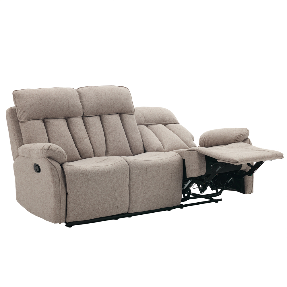 Benvro Fabric Recliner 3+1+1 Seater Sofa Set in Oatmeal