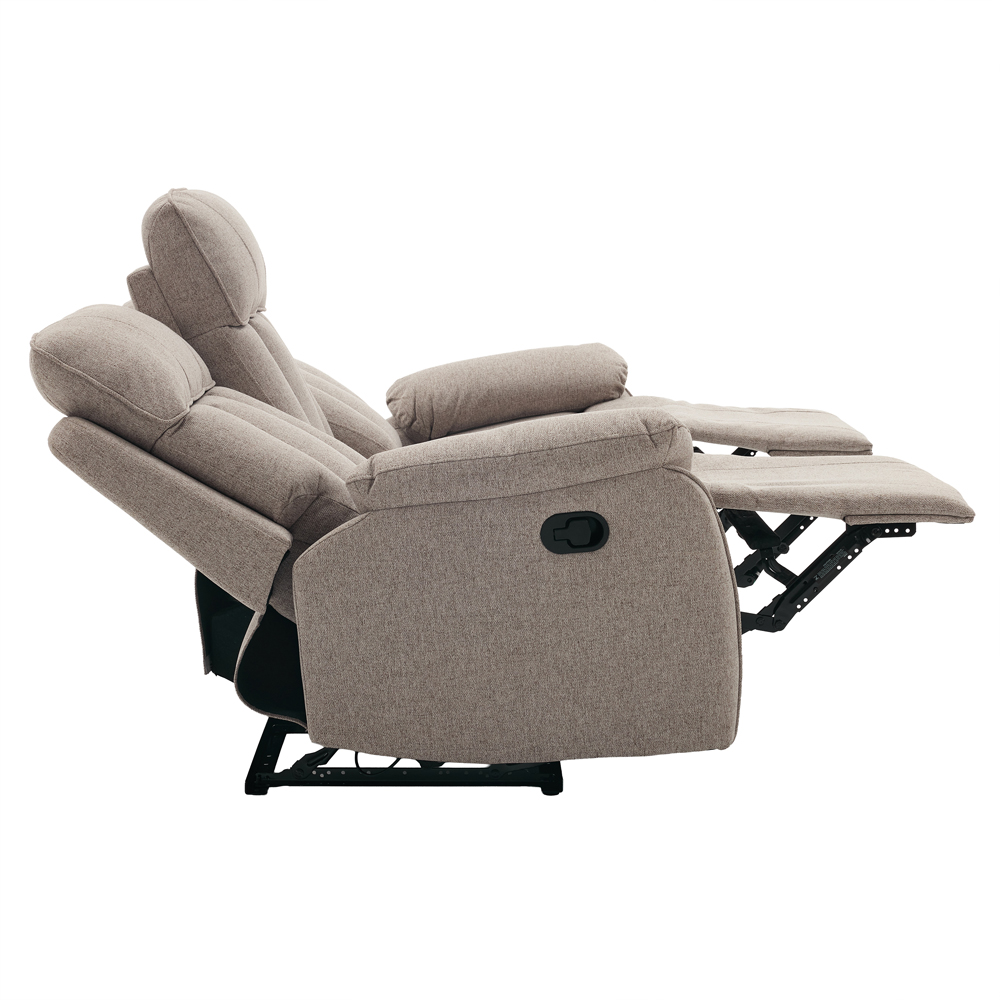 Benvro Fabric Recliner 3+1+1 Seater Sofa Set in Oatmeal