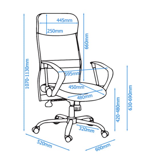 Oregon Fabric Home And Office Chair In Grey