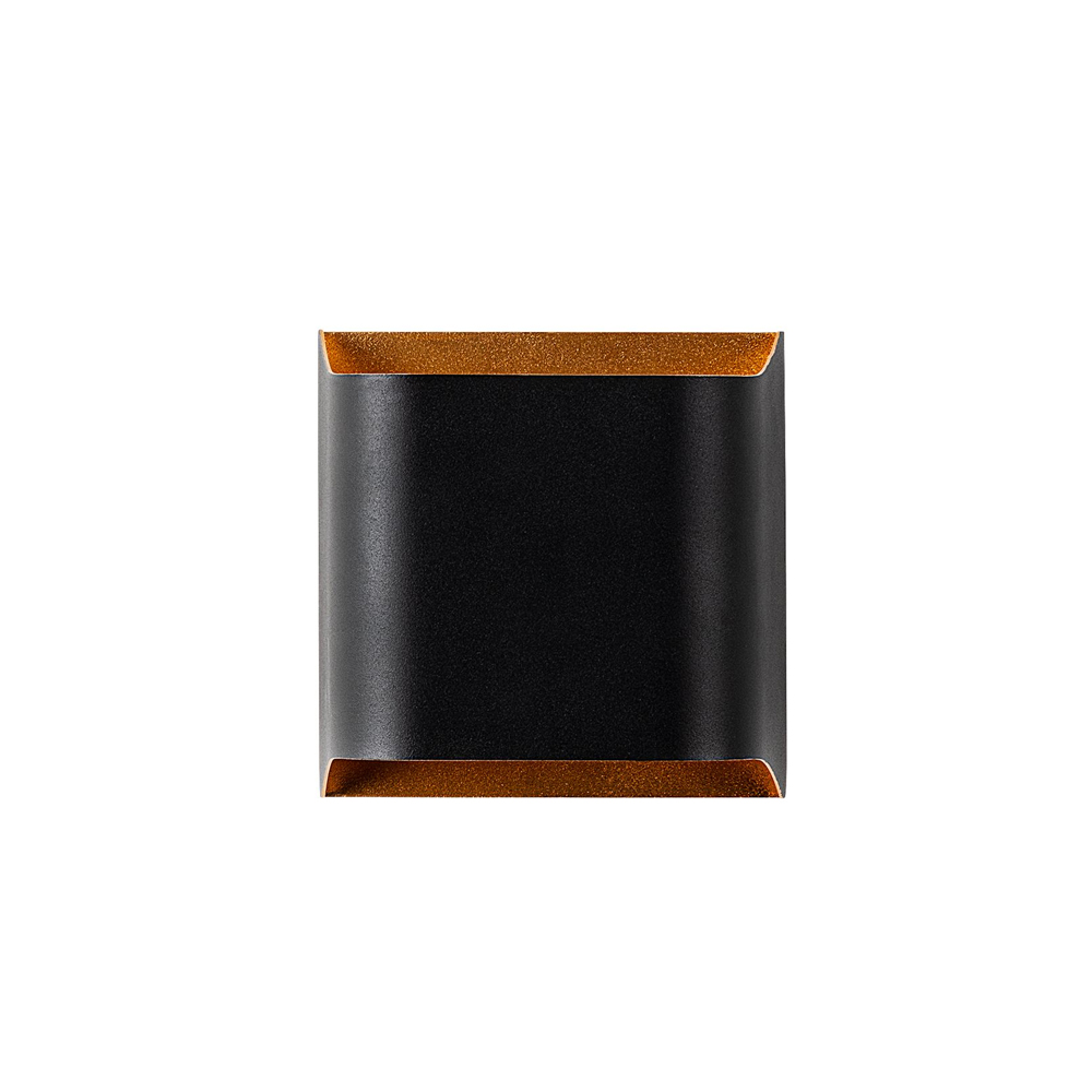 Bera Small Square Metal Wall Light in Black