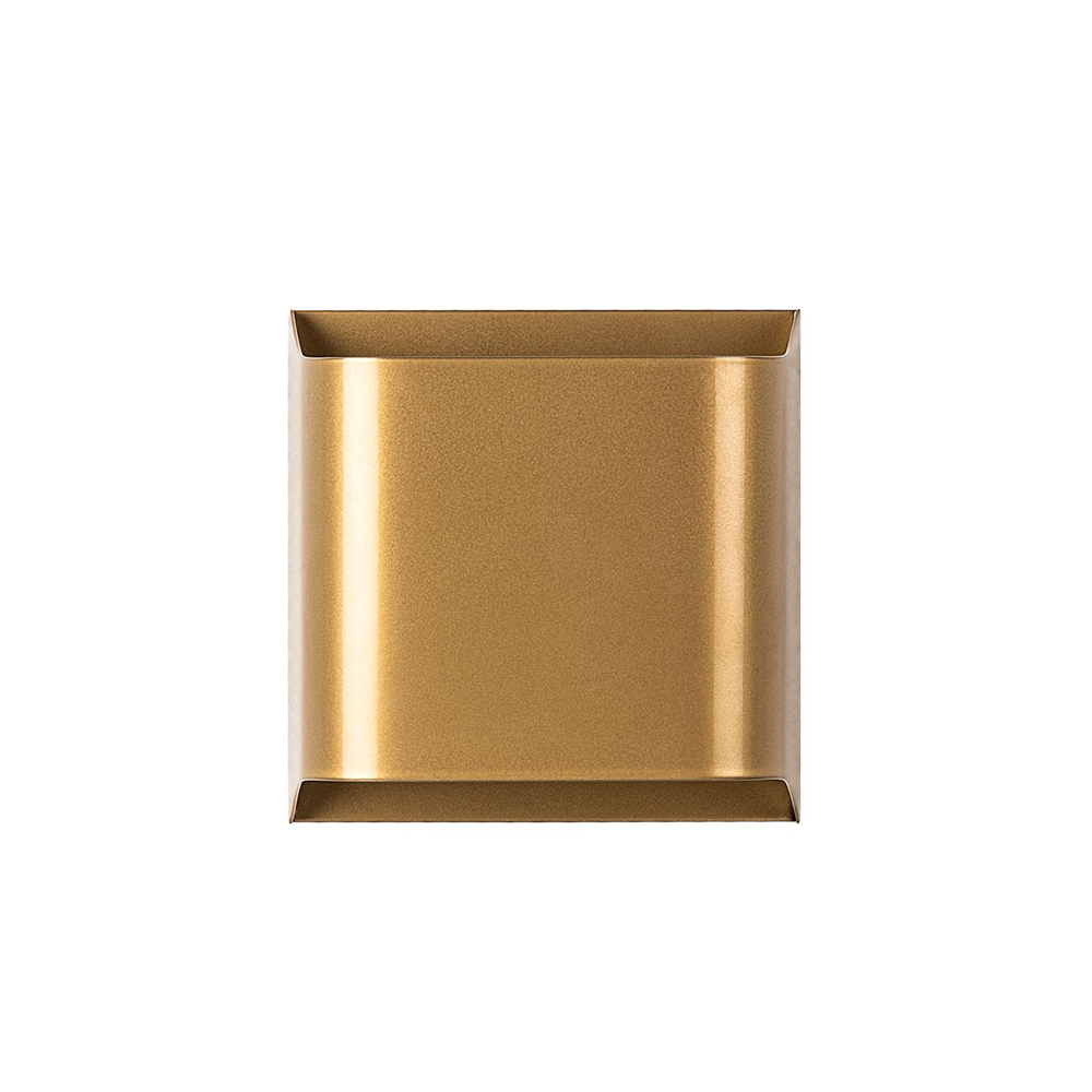 Bera Small Square Metal Wall Light in Gold