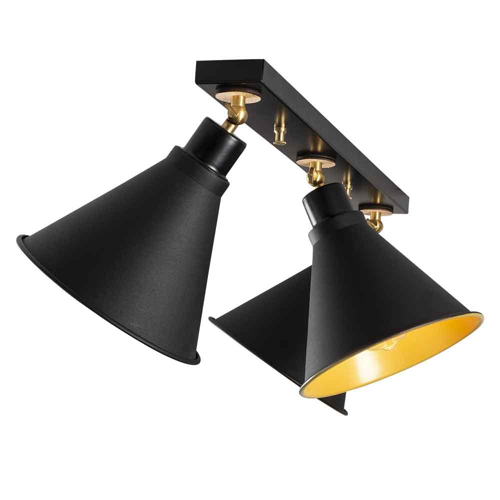 Berceste 3 Light Metal Ceiling Light in Black
