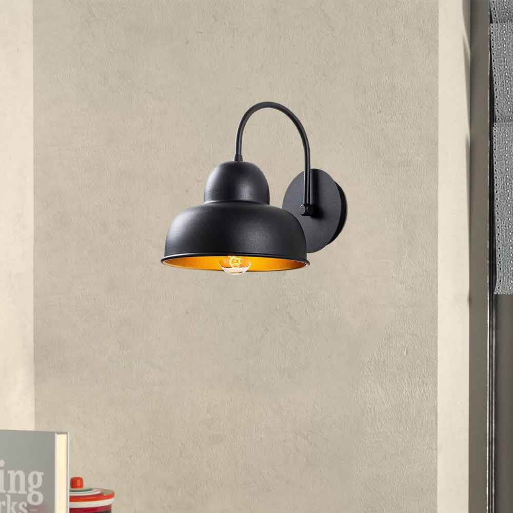 Berceste 3 Light Metal Cone-Shaped Ceiling Light in Black