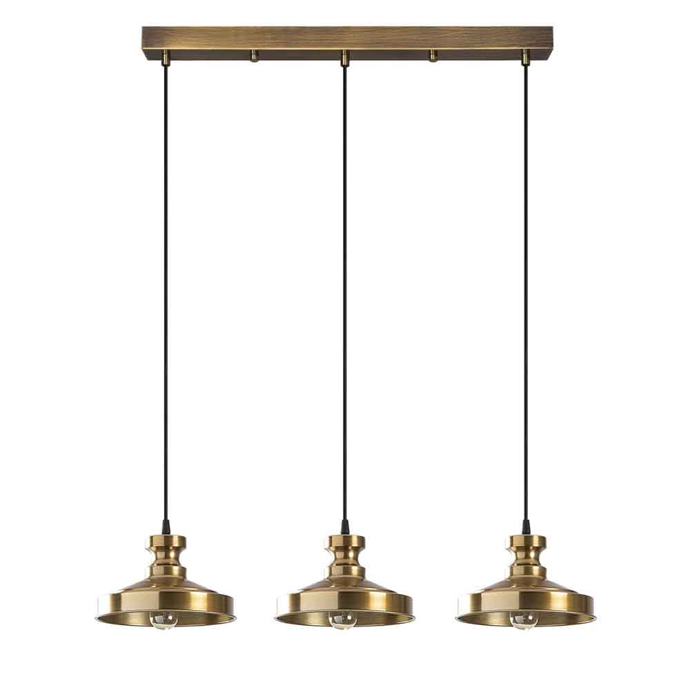 Berceste 3 Lights Vintage Metal Ceiling Pendant Light in Vintage