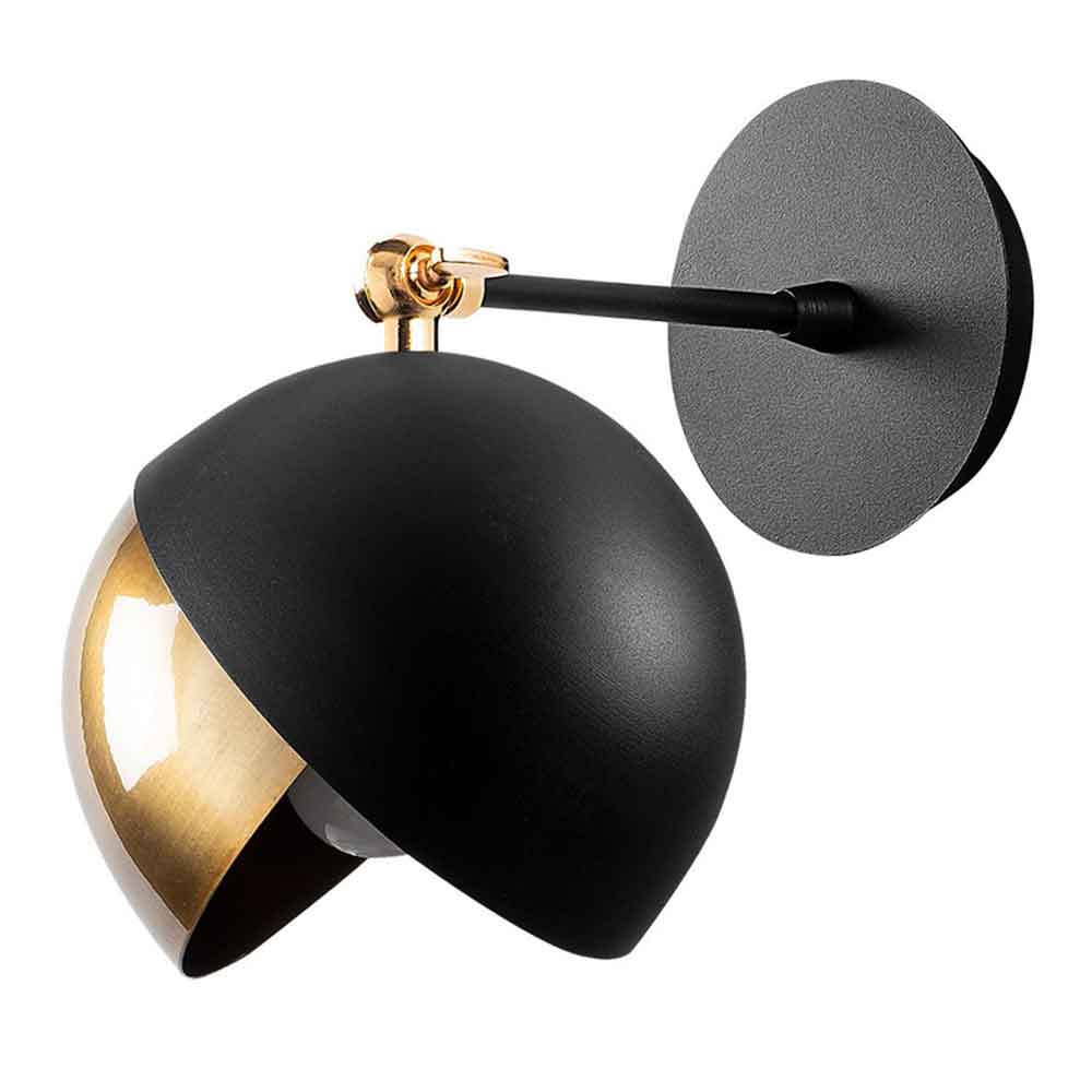 Berceste Adjustable Orb Metal Wall Lamp in Black and Gold