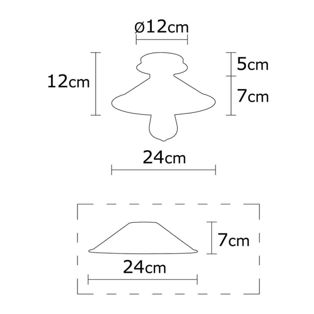 Berceste Cone Metal Ceiling Light in Black